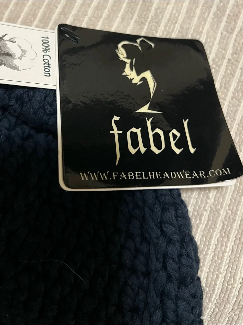 Fabel Navy Blue Beanie Hat